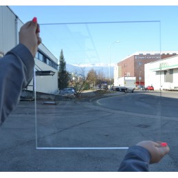 verre transparent sur mesure